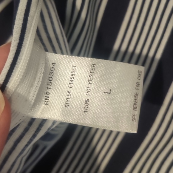 ÉTOPHE STUDIOS 2pc Striped Top & Pants Set Navy/White Size Large - Picture 10 of 13